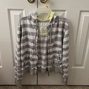 Aeropostale Gray and White Jacket